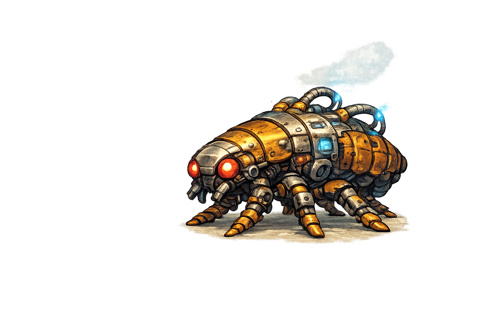 Mechanical steampunk flea